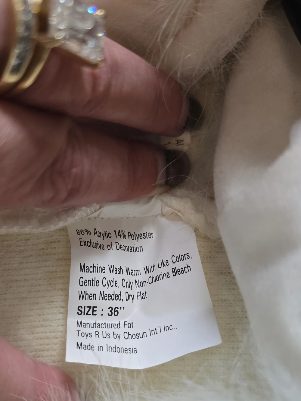 Very Vintage.White Furry Doggie Kids Costume Hooded  Head & Mitts To Cover Hands